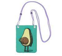 EdWal Sac à bandoulière imprimé avocat pour femme, mini porte-monnaie pour téléphone, joli portefeuille pour téléphone, pour randonnée, voyage, violet, Taille unique