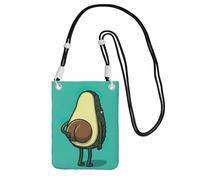 EdWal Sac à bandoulière imprimé avocat pour femme, mini porte-monnaie pour téléphone, joli portefeuille pour téléphone, pour randonnée, voyage, Noir , Taille unique