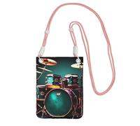 EdWal Sac à bandoulière imprimé batterie cool pour femme, mini porte-monnaie pour téléphone, joli portefeuille pour téléphone, cadeau de randonnée, voyage, rose, Taille unique