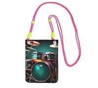 EdWal Sac à bandoulière imprimé batterie cool pour femme, mini porte-monnaie pour téléphone, joli portefeuille pour téléphone, cadeau de randonnée, voyage, Fuchsia, Taille unique