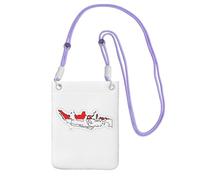 EdWal Sac à bandoulière imprimé carte drapeau indonésien pour femme, mini porte-monnaie pour téléphone, joli portefeuille pour téléphone, cadeau de randonnée, voyage, violet, Taille unique