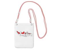 EdWal Sac à bandoulière imprimé carte drapeau indonésien pour femme, mini porte-monnaie pour téléphone, joli portefeuille pour téléphone, cadeau de randonnée, voyage, rose, Taille unique