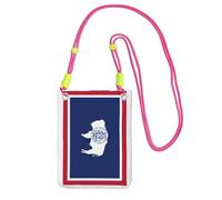 EdWal Sac à bandoulière imprimé drapeau de l'État du Wyoming pour femme, mini porte-monnaie pour téléphone, joli portefeuille pour téléphone, cadeau de randonnée, voyage, Fuchsia, Taille unique