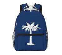 EdWal Sac à dos de randonnée pour ordinateur portable avec imprimé drapeau de la Caroline du Sud - Pour homme et femme - Imperméable - Facile à nettoyer