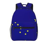 EdWal Sac à dos de randonnée pour ordinateur portable avec imprimé drapeau de l'État de l'Alaska pour homme et femme Sac à dos imperméable facile à nettoyer