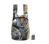 EdWal Sac à dos léger et pliable avec imprimé tigre mignon - Sac à dos de voyage souple pour le travail et la salle de sport