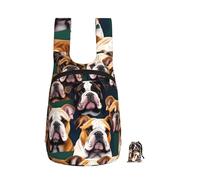 EdWal Sac à dos pliable avec imprimé bouledogue anglais - Léger - Sac à dos de voyage doux pour le travail et la salle de sport