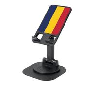 EdWal Support de téléphone pliable et réglable avec motif drapeau du Tchad, rotation à 360° pour bureau, essentiel de voyage
