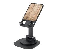 EdWal Support de téléphone pliable réglable en bois avec motif cœur rotatif à 360° pour bureau, essentiels de voyage