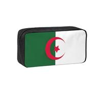 EdWal Trousse à crayons avec motif drapeau de l'Algérie - Grande capacité - Avec fermeture éclair - Durable
