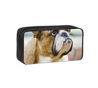 EdWal Trousse à crayons de grande capacité avec fermeture éclair - Motif bouledogue anglais - Durable - Pour papeterie