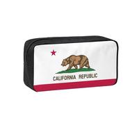 EdWal Trousse à crayons de grande capacité avec fermeture éclair - Motif drapeau de l'État de Californie - Durable