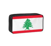 EdWal Trousse à crayons de grande capacité avec fermeture éclair - Motif drapeau du Liban