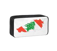 EdWal Trousse à crayons de grande capacité avec fermeture éclair - Motif drapeau du Liban - Durable - Pour papeterie