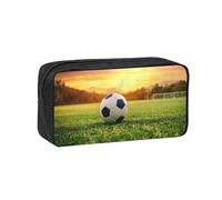 EdWal Trousse à crayons de grande capacité avec fermeture éclair - Motif football - Durable - Pour papeterie