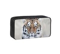 EdWal Trousse à crayons de grande capacité avec fermeture éclair - Motif tigre - Durable