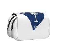 EdWal Trousse à crayons en toile avec drapeau de la Caroline du Sud - Grande capacité - Multifonctionnel