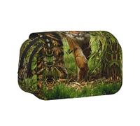EdWal Trousse à crayons en toile avec imprimé tigre dans la jungle - Grande capacité - Multifonctionnel