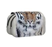 EdWal Trousse à crayons en toile avec imprimé tigre - Grande capacité - Multifonctionnel