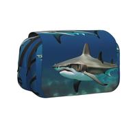 EdWal Trousse à crayons en toile avec motif requins marteaux, grande capacité, multifonctionnelle