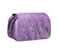 EdWal Trousse à crayons romantique en toile avec impression lavande violette - Grande capacité
