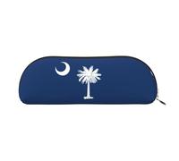 EdWal Trousse de maquillage avec imprimé drapeau de la Caroline du Sud, trousse à crayons, trousse élégante pour femme, trousse de maquillage de voyage, doré, Taille unique, Trousse de toilette