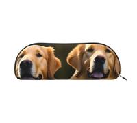 EdWal Trousse de maquillage Golden Retrievers - Trousse à crayons élégante pour femme - Trousse de maquillage de voyage, doré, Taille unique, Trousse de toilette