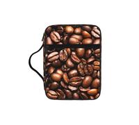 EdWal Trousse de toilette amusante avec poignée robuste - Motif grains de café torréfié - Petit sac à outils pour livres