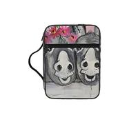 EdWal Trousse de toilette avec poignée robuste et imprimé âne et fleur pour la Bible, petite trousse à outils pour livres