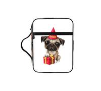 EdWal Trousse de toilette avec poignée robuste et inscription « Happy Birthday » - Motif chiot carlin