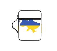 EdWal Trousse de toilette avec poignée robuste et motif carte de l'Ukraine, avec imprimé carte de l'Ukraine, petit sac à outils pour livres