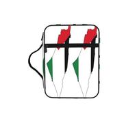 EdWal Trousse de toilette avec poignée robuste et motif carte du drapeau de la Palestine - Petit sac à outils pour livres