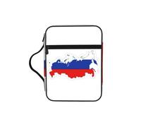 EdWal Trousse de toilette avec poignée robuste et motif carte du drapeau russe - Pour ranger des livres, des outils ou des livres