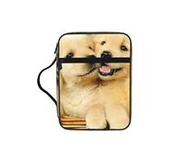 EdWal Trousse de toilette avec poignée robuste et motif chiot golden retriever imprimé bible sac à outils pour livres