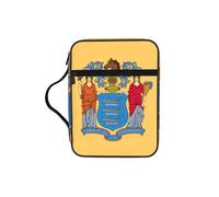 EdWal Trousse de toilette avec poignée robuste et motif drapeau du New Jersey - Pour ranger des outils et des livres