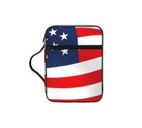 EdWal Trousse de toilette avec poignée robuste Motif drapeau américain patriotique pour livres