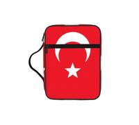 EdWal Trousse de toilette avec poignée robuste - Motif drapeau de la Turquie - Petit sac à outils pour livres