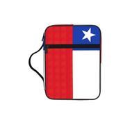 EdWal Trousse de toilette avec poignée robuste - Motif drapeau du Chili - Petit sac à outils pour livres