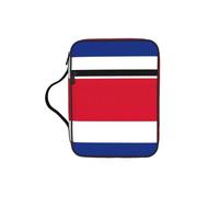 EdWal Trousse de toilette avec poignée robuste - Motif drapeau du Costa Rica - Petit sac à outils pour livres