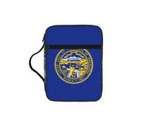 EdWal Trousse de toilette avec poignée robuste - Motif drapeau du Nebraska - Petit sac à outils pour livres