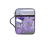 EdWal Trousse de toilette avec poignée robuste pour ranger des livres, un petit sac à outils et des livres, motif champs de lavande rétro
