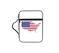 EdWal Trousse de toilette avec poignée robuste pour ranger vos livres, etc. Motif carte du drapeau des États-Unis