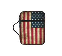 EdWal Trousse de toilette avec poignée robuste pour ranger vos livres, etc. Motif drapeau américain