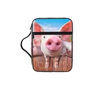 EdWal Trousse de toilette avec poignée robuste pour ranger vos livres, petits outils et livres Motif cochon