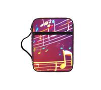 EdWal Trousse de toilette colorée avec imprimé notes de musique pour la Bible avec poignée robuste - Petite pochette à outils pour livres