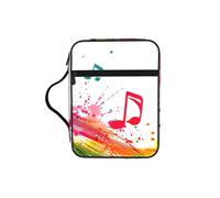 EdWal Trousse de toilette colorée avec imprimé notes de musique pour la Bible avec poignée robuste - Petite pochette à outils pour livres
