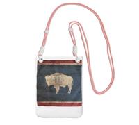 EdWal Wyoming Sac à bandoulière pour femme, mini porte-monnaie pour téléphone, joli portefeuille pour téléphone, cadeau de randonnée, voyage, rose, Taille unique