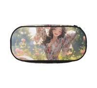 EdWal You are Beautiful1 Trousse à crayons grande capacité avec impression Grande trousse à crayons Papeterie Trousse à stylos Bureau Collège école, Noir , Taille unique, Organiseur de sac