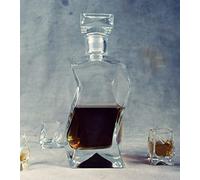 Edwanex Petite Carafe à décanter pour Whisky, Alcool ou vin 0,375 L