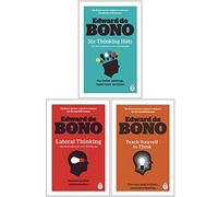 Edward de Bono Collection 3 Books Set (Six Thinking Hats, Lateral Thinking, Teach Yourself To Think)